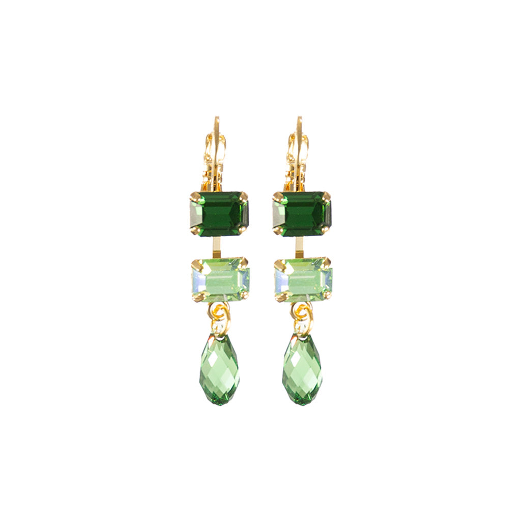 Petite Emerald Earrings with Briolette in "The Green Room" *Custom*