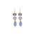 Petite Emerald Leverback Earrings with Briolette in "Lavender Fields" *Custom*