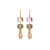 Petite Emerald Earrings with Briolette in "Champagne Kisses" *Custom*