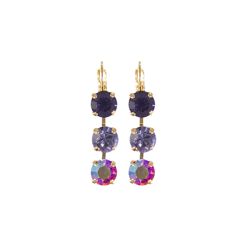 Medium Three Stone Earrings in "Lavender Mist" *Custom*