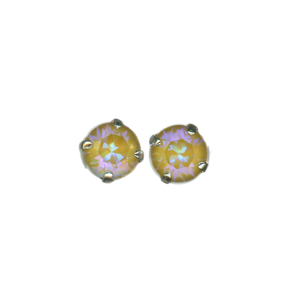 Medium Everyday Post Earrings in "Sun-kissed Horizon" - Rhodium