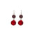 Medium Two Stone Leverback Earrings in "Cranberry Crush" *Custom*