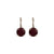 Medium Everyday Leverback Earrings in "Garnet" - Rhodium