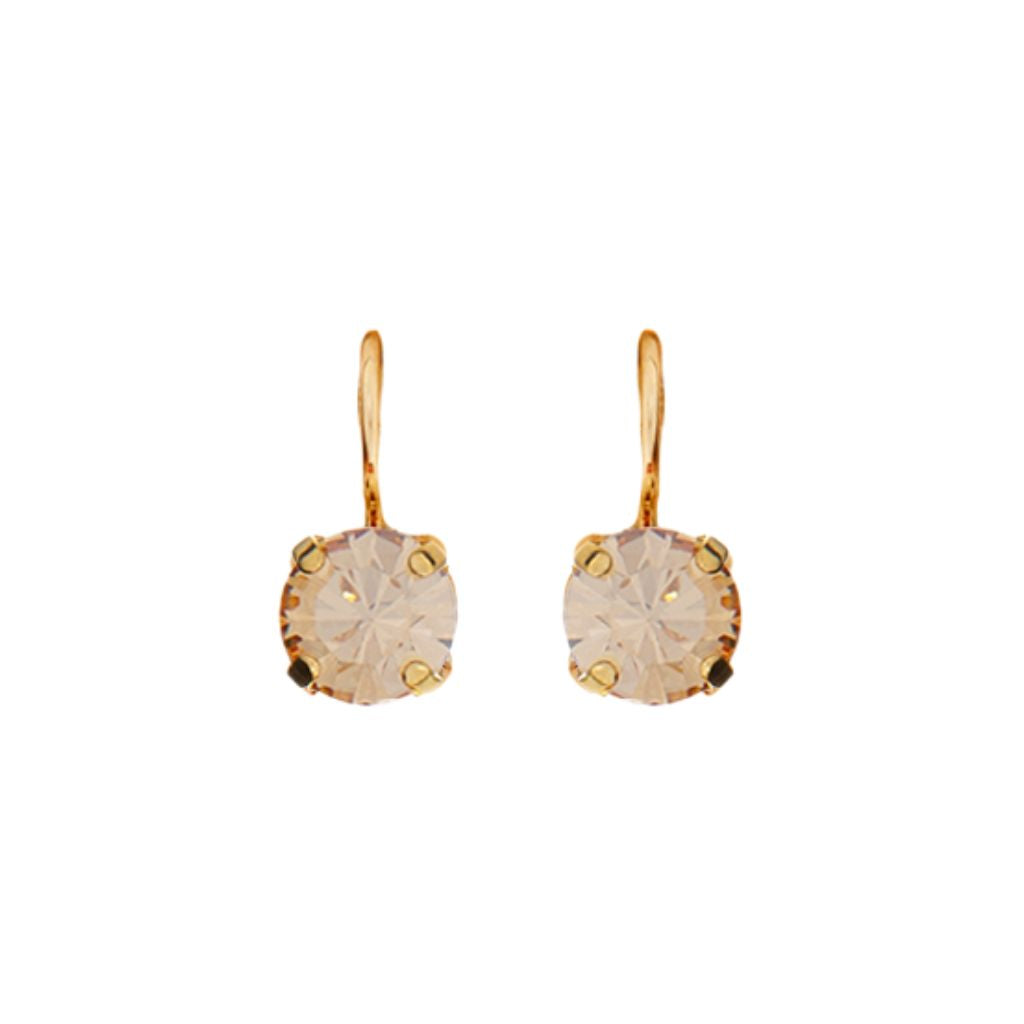 Medium Everyday Leverback Earrings in "Golden Shadow" - Yellow Gold