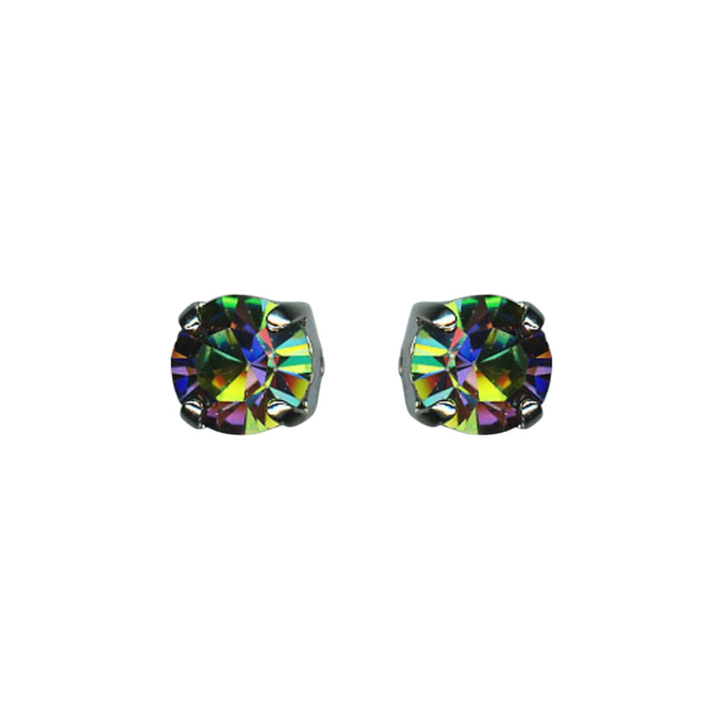 Medium Everyday Post Earrings in "Vitral Medium" - Rhodium