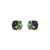 Medium Everyday Post Earrings in "Vitral Medium" - Rhodium