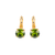 Medium Everyday Leverback Earrings in "Olivine" - Yellow Gold