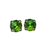 Medium Everyday Post Earrings in "Fern Green"- Rhodium