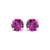 Medium Everyday Post Earrings in "Fuchsia" - Rhodium