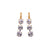 Three Stone Bridal Leverback Earrings in "On A Clear Day" *Custom*