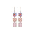 Medium Three Stone Earrings in "Flamingo" *Custom*