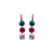 Medium Three Stone Earrings in "Holly" *Custom*