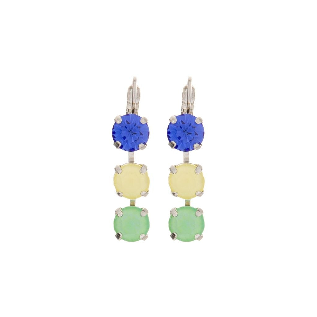 Medium Three Stone Earrings in "Polka-Dot Bikini" *Custom*