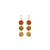 Medium Three Stone Earrings in "Amaretto" - Yellow Gold