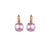Large Round Leverback Earrings in "Pink Rose Pearl" - Rose Gold