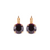 Large Leverback Earrings in "Amethyst" - Yellow Gold