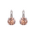 Large Leverback Earrings in "Light Peach ICE" - Rhodium