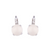 Large Round Leverback Earrings in "Riverstone" - Rhodium