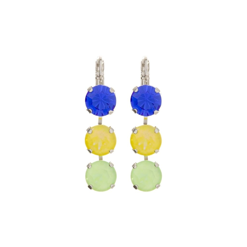 Large Three Stone Earrings in "Polka-Dot Bikini" *Custom*
