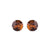 Large Everyday Round Earrings "Smoky Topaz" - Rhodium