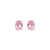 Petite Oval Earrings in "Light Rose" - Yellow Gold