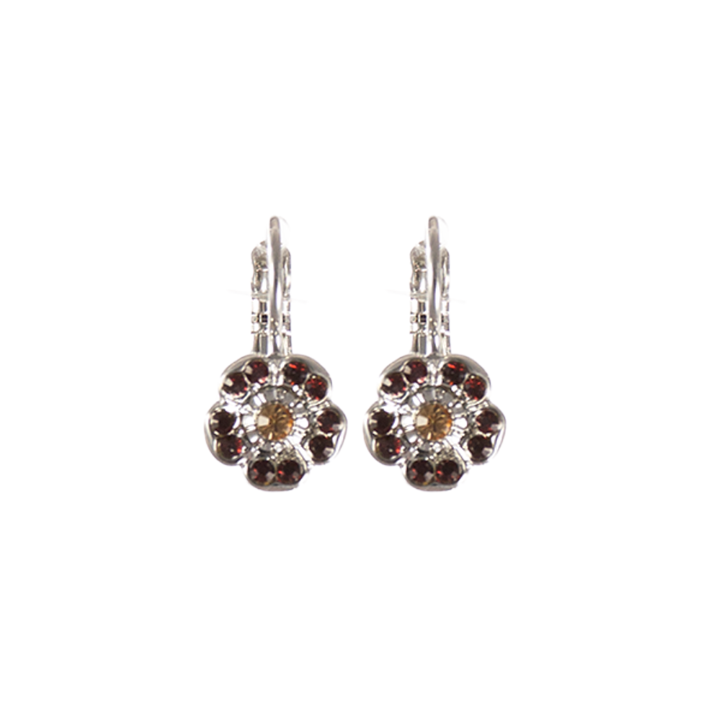 Petite Cosmos Leverback Earrings in "Velvet Encore" *Custom*