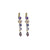 Petite Dangle Cosmos Leverback Earring in "Wildberry" - Yellow Gold