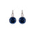 Extra Luxurious Double Stone Earrings in "Mood Indigo" - Rhodium