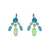 Marquise and Round Dangle Leverback Earrings in "Ivy Villa" - Rhodium