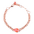 Pear Stone Chain Bracelet in "Sun-Kissed Sunset" - Rose Gold