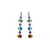 Small Oval and Round Leverback Earrings in "Festival" - Rhodium