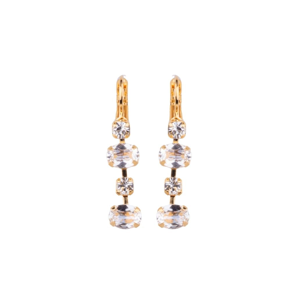 Small Oval and Round Earrings in "Clear Ignite" *Custom*