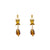 Medium Dangle Ivy Leaf Earrings in "Topaz" - Yellow Gold