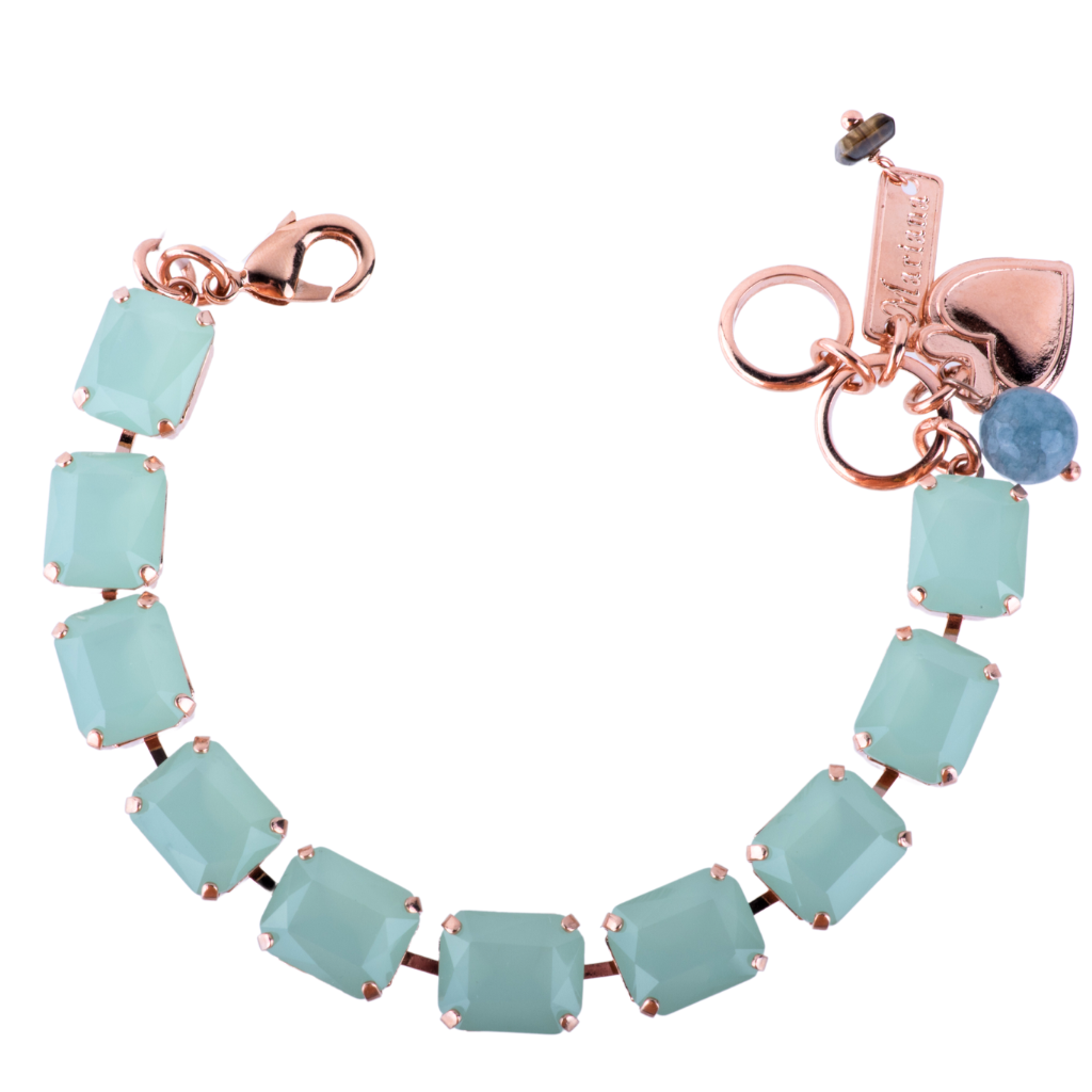 Large Everyday Emerald Bracelet in "Seafoam" - Rose Gold