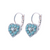Petite Heart Leverback Earrings in "Bloom" *Custom*