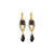 Medium Embellished Drop Earrings in "Obsidian Shores" *Custom*