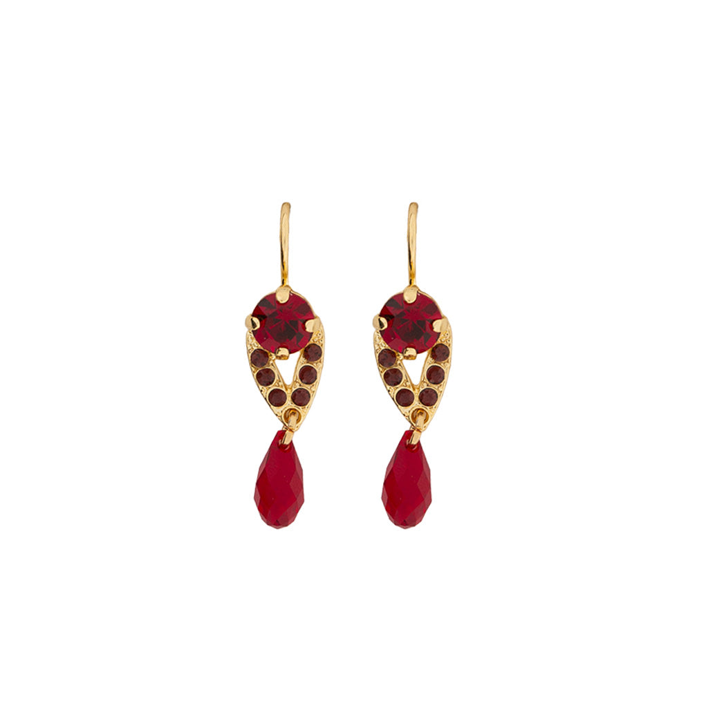 Open Flower Earrings in Cranberry Crush" *Custom*