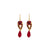 Open Flower Earrings in Cranberry Crush" *Custom*