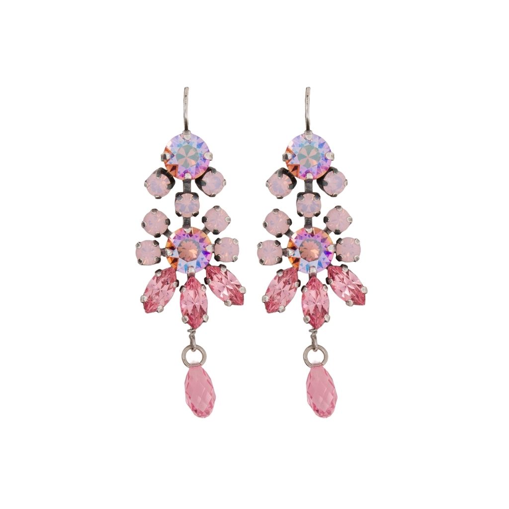 Marquise Chandelier Earrings in "Flamingo" *Custom*