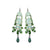 Ornate Mixed Stone Dangle Leverback Earring in "Peridot and Opal" - Rhodium