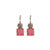 Medium Stacked Square Earrings in "Champagne Kisses" *Custom*