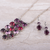 Medium Double Stone Leverback Earrings in "Cranberry Crush" *Custom*