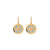 Large Round Embellished Leverback Earrings in "First Toast" *Custom*