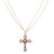 Flat Cross Pendant in "Cascade" - Rose Gold