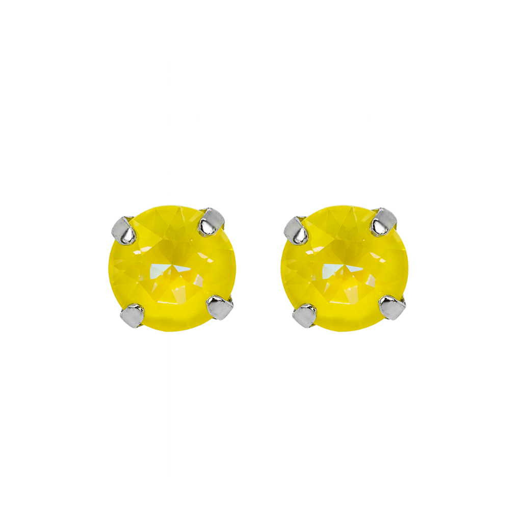 Medium Everyday Post Earrings in "Sun-Kissed Sunshine" - Rhodium