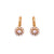 Medium Flower Leverback Earrings in "Pearl" *Custom*