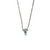 Long Oval Single Pendant  in "Aquamarine" - Yellow Gold