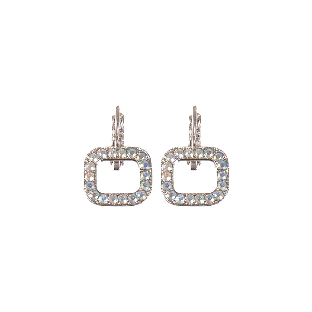 Petite Rectangle Earring in "Clear Aurora Borealis" *Custom*