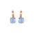 Medium Everyday Leverback Earrings in "Carolina Blue" - Yellow Gold