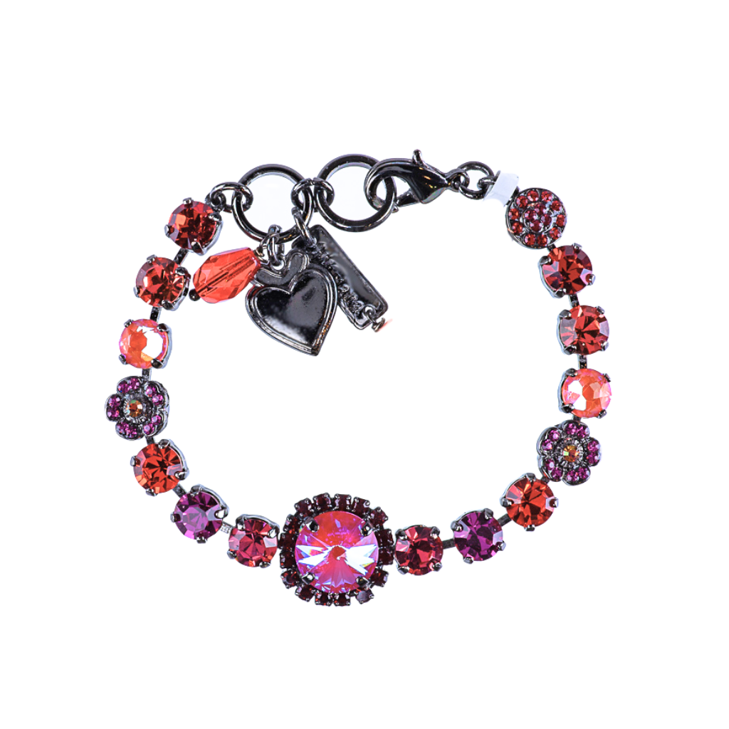 Petite Bracelet with Rivoli Center Cluster in "Hibiscus" *Custom*